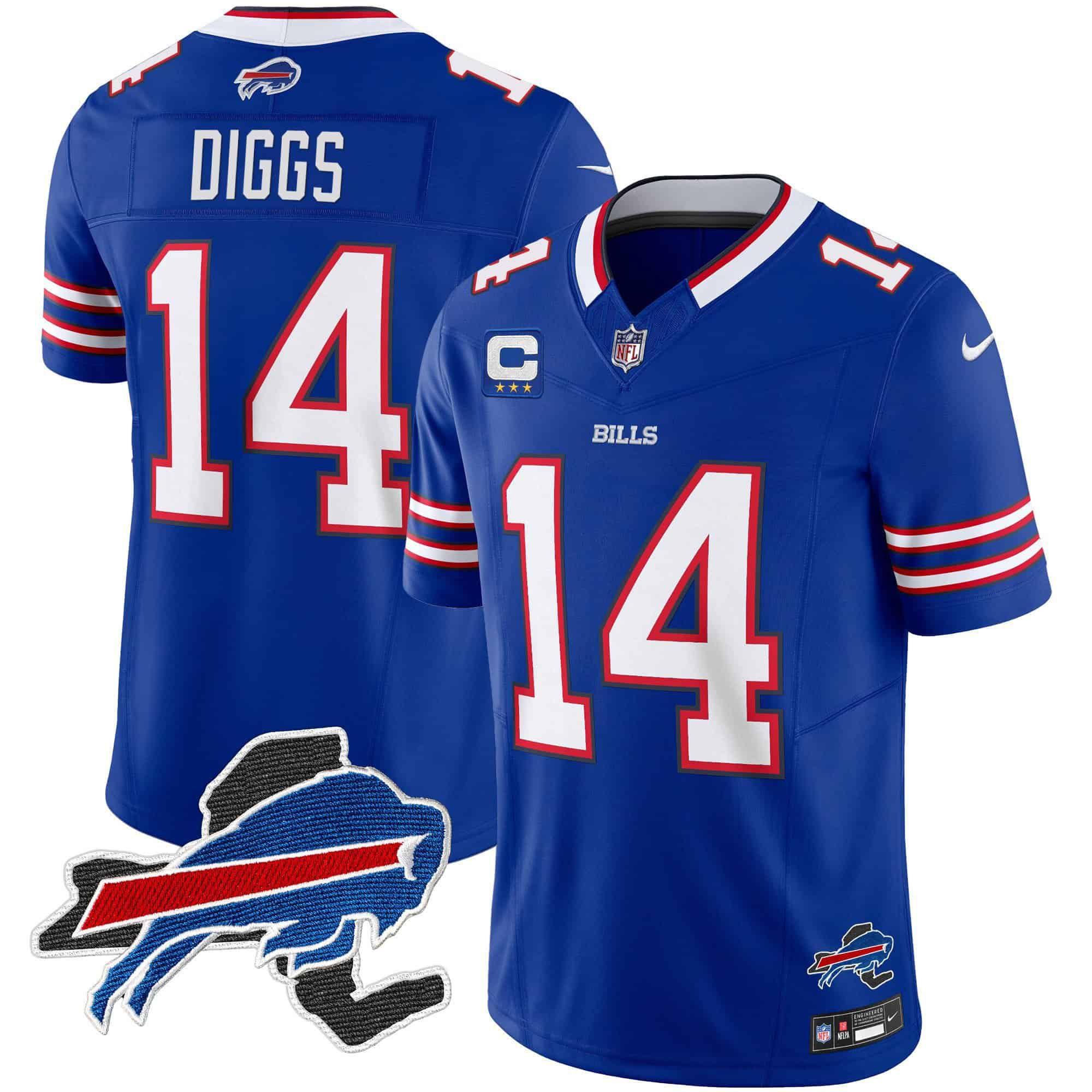 Men Buffalo Bills #14 Diggs Blue 2024 Nike Patch Vapor Limited NFL Jersey style 1->indianapolis colts->NFL Jersey